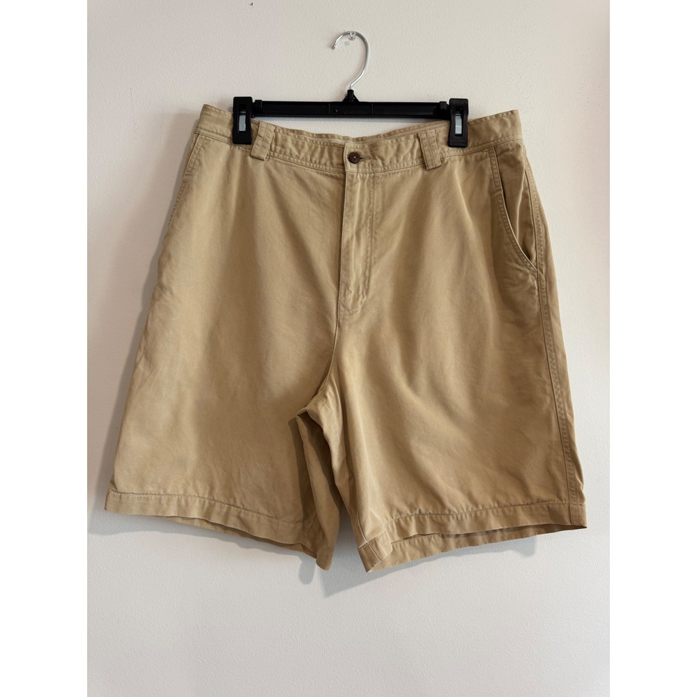Vacation Tommy Bahama Relax Chino Shorts Mens 35 Tan Khaki‎ Tencel Cotton Blend